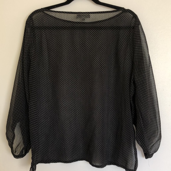 Vintage Polka Dot 3/4 Sleeve Blouse - Picture 3 of 11